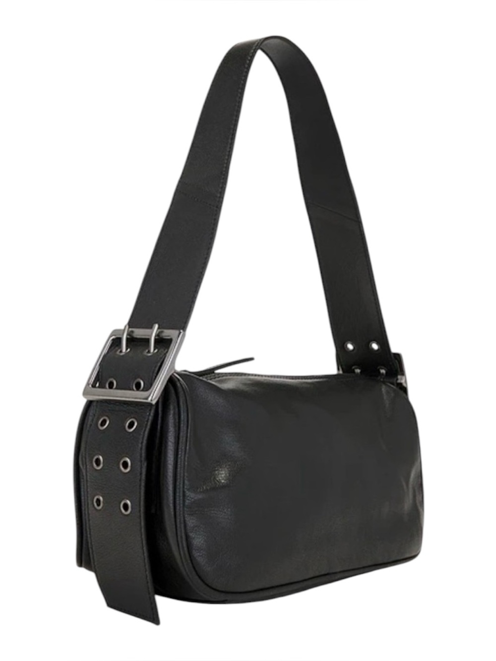 Free People Arm Candy Leather Black Shoulder Bag